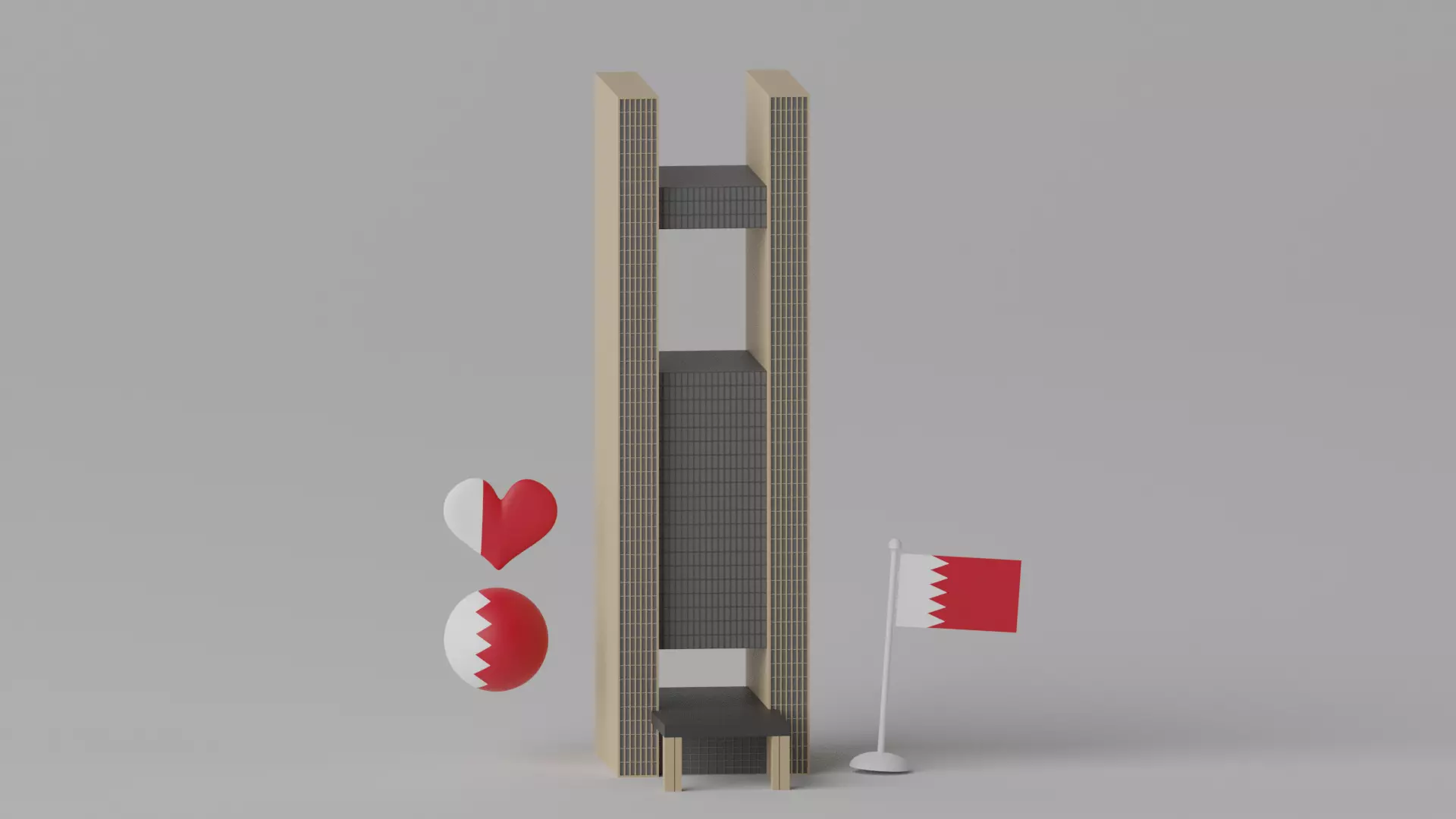 Bahrain Manama Four Seasons Hotel 3D model
