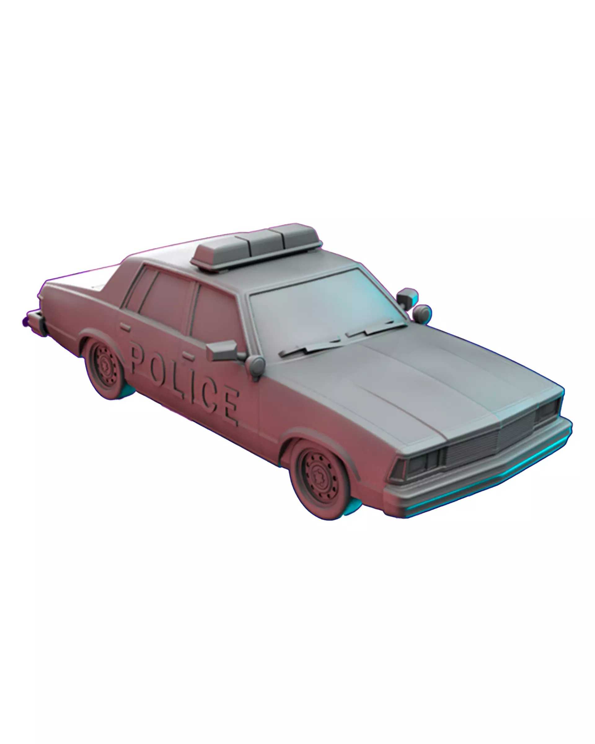 Policecar 3D Print STL Miniature RPG 3D print model
