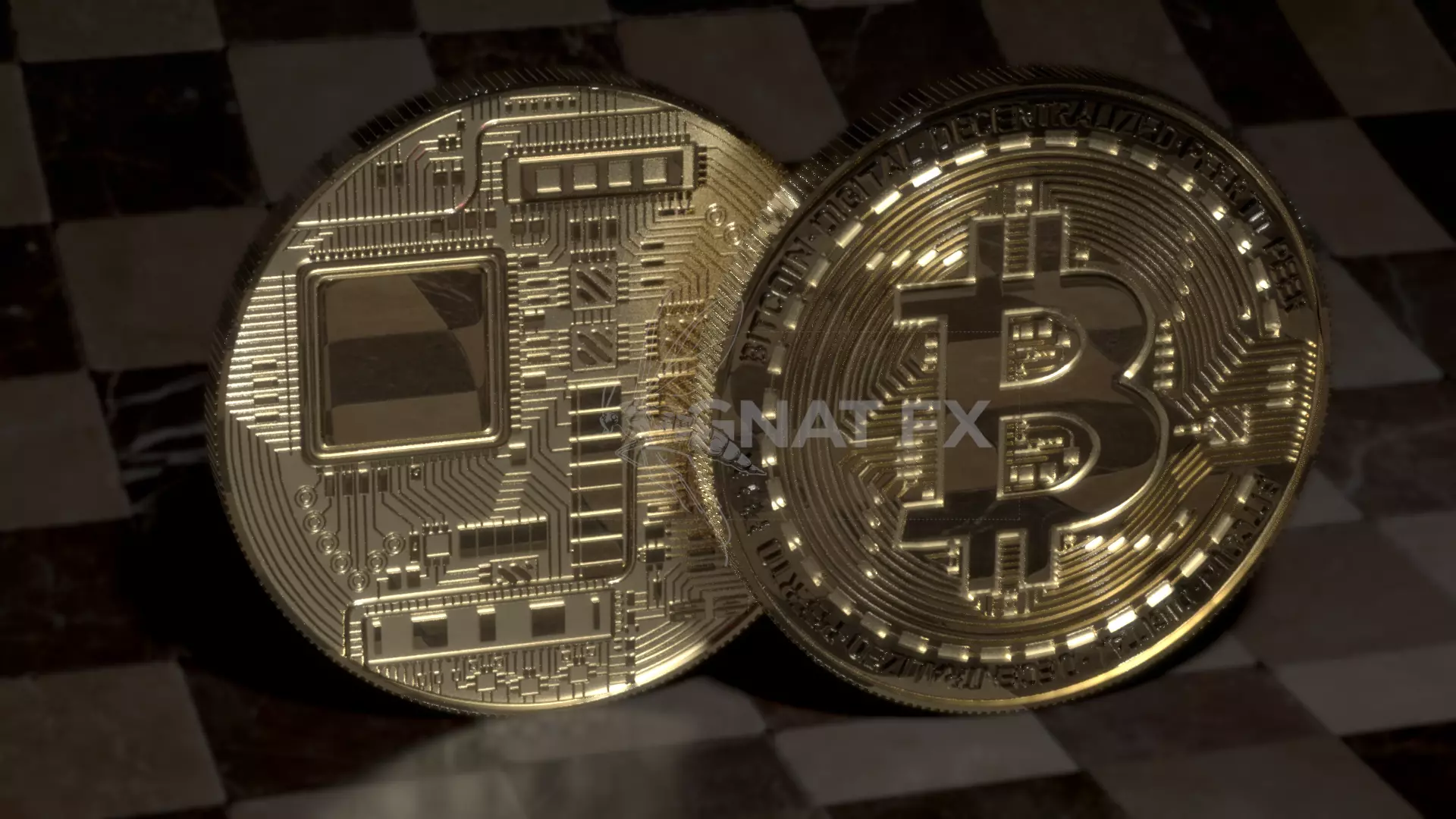 Bitcoin High-Poly Double-Sided 3D model