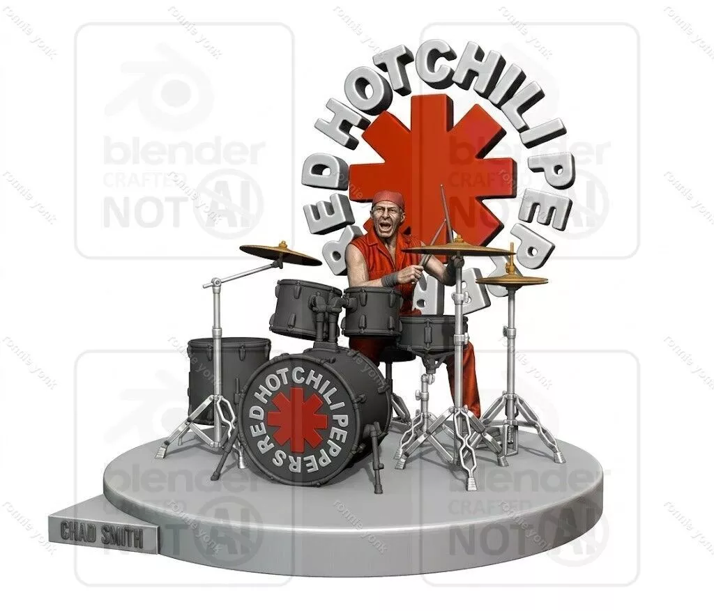 Chad Smith Red Hot Chili Peppers 3D Printable STL Model 3D print model