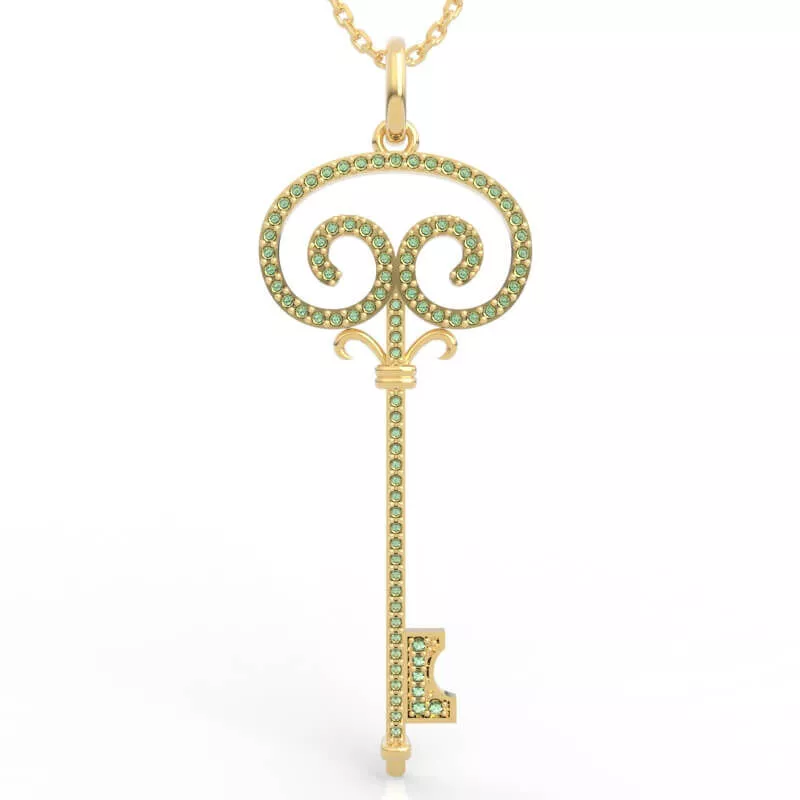 Luxury Fleur-de-lis Key Necklace 3D print model