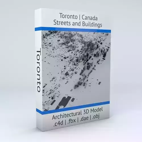 Toronto Streets and Buildings 3D model