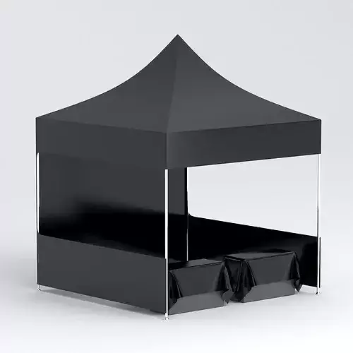 Display tent mockup black