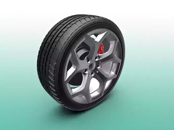 Wheel Tire 3D model 3D model