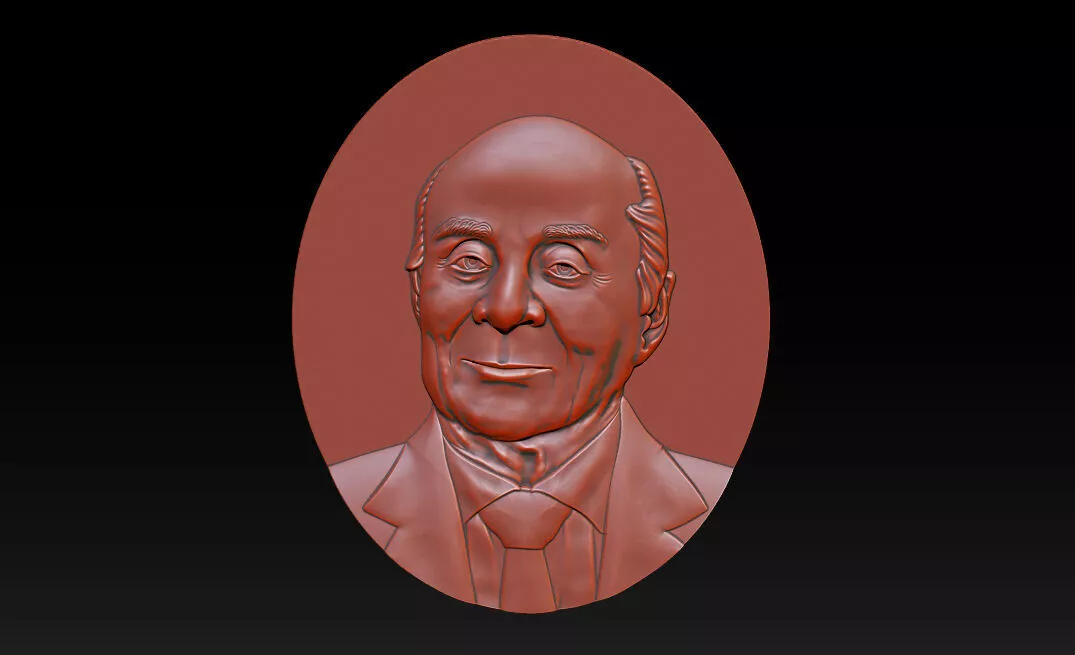 Classic Gentleman Portrait Relief 3D Model Free 3D print model
