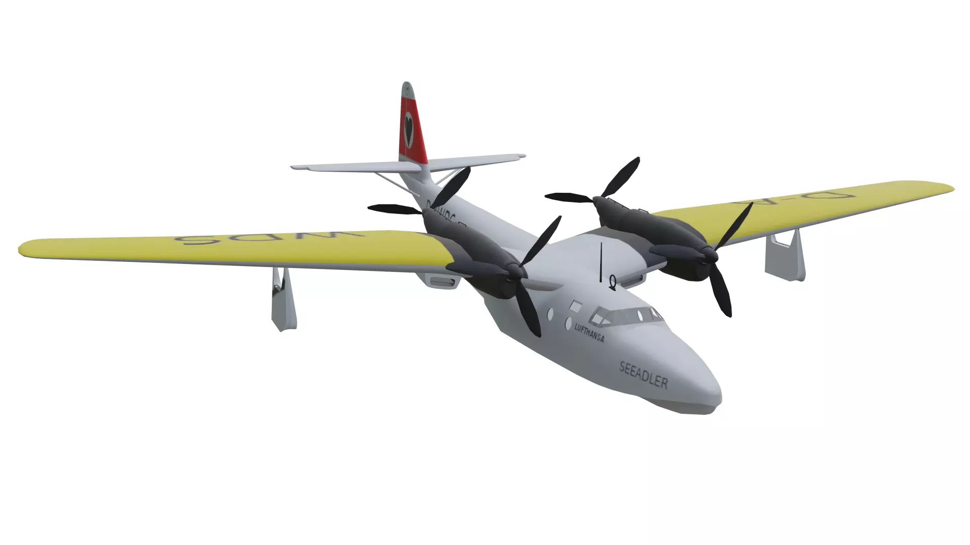 Dornier Do 26 Low-poly 3D model