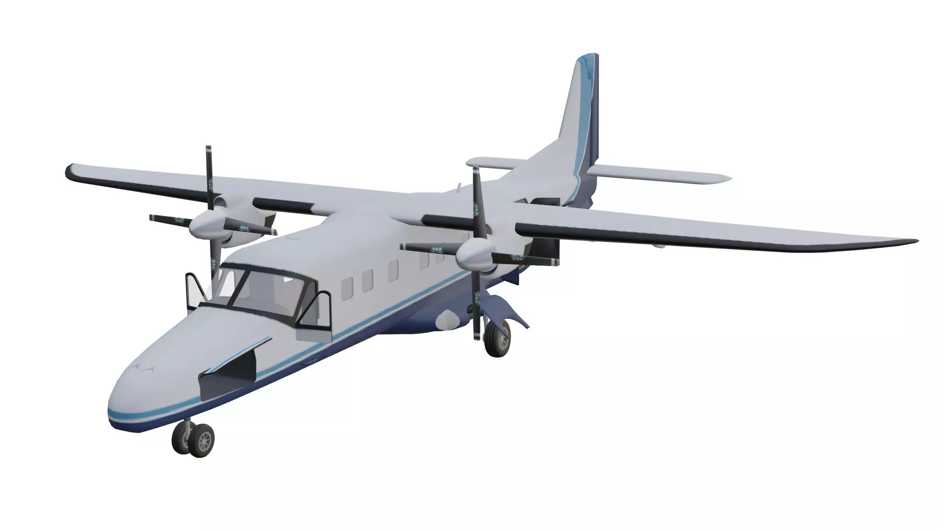 Dornier Do 228 Low-poly 3D model