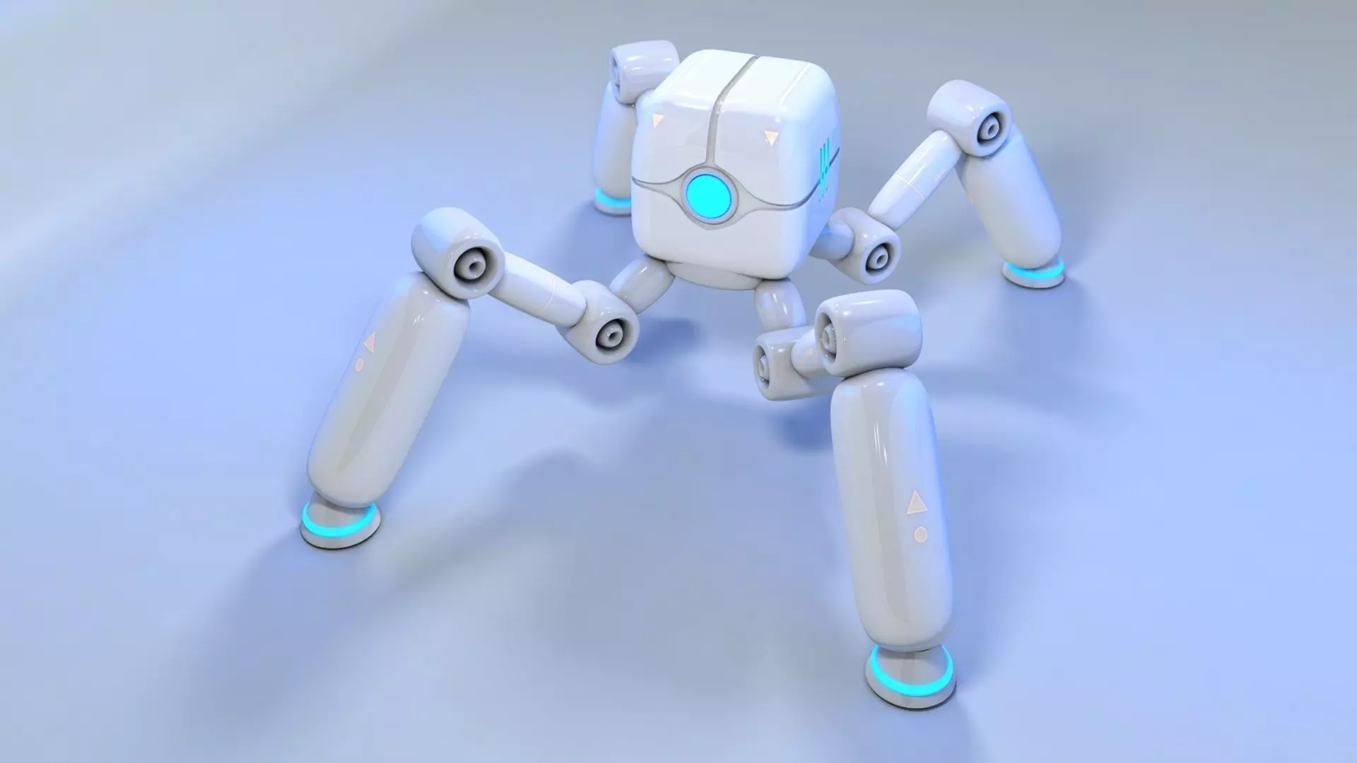 four legs robot 3D model_0