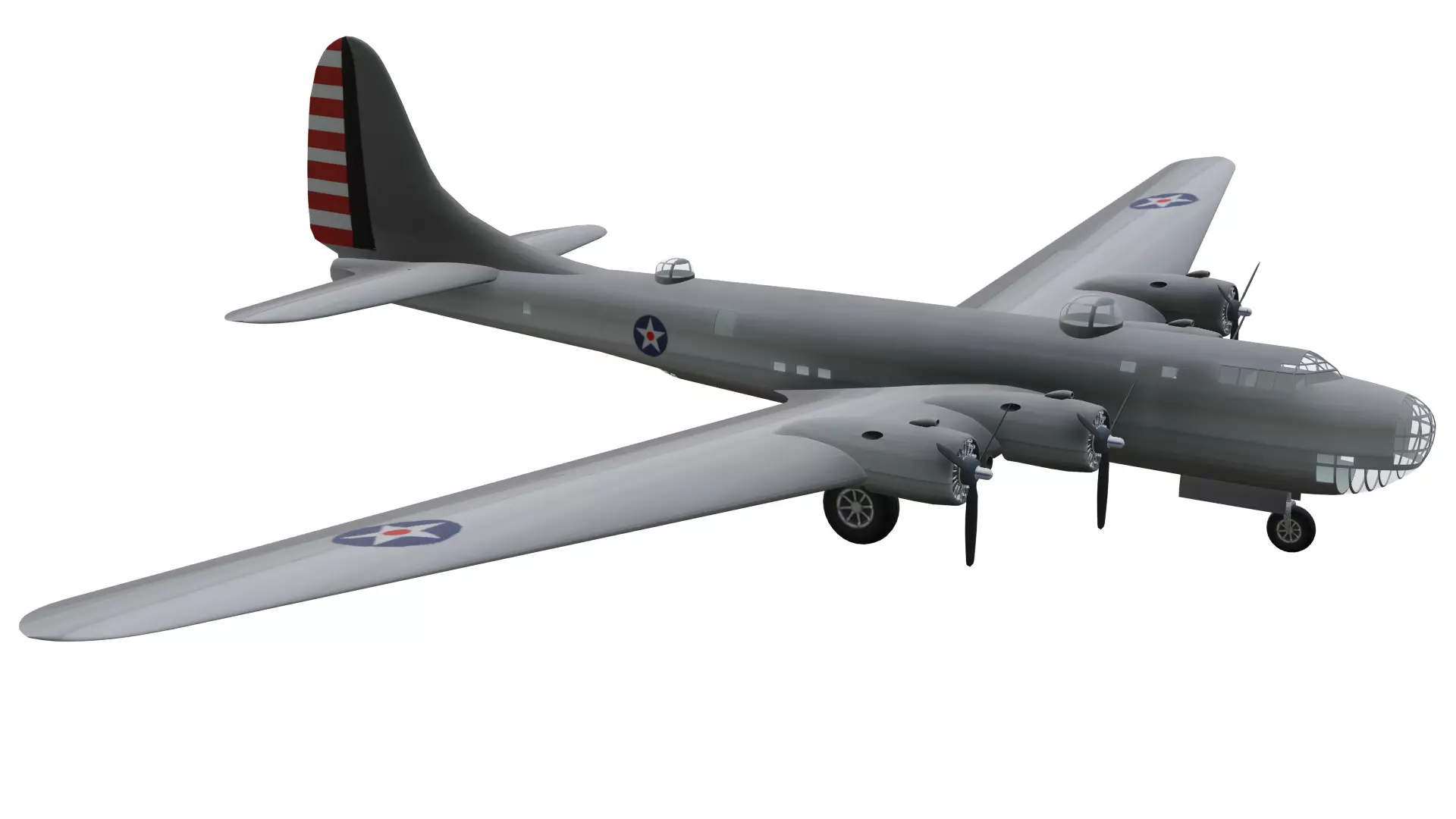 Douglas XB-19 Low-poly 3D model
