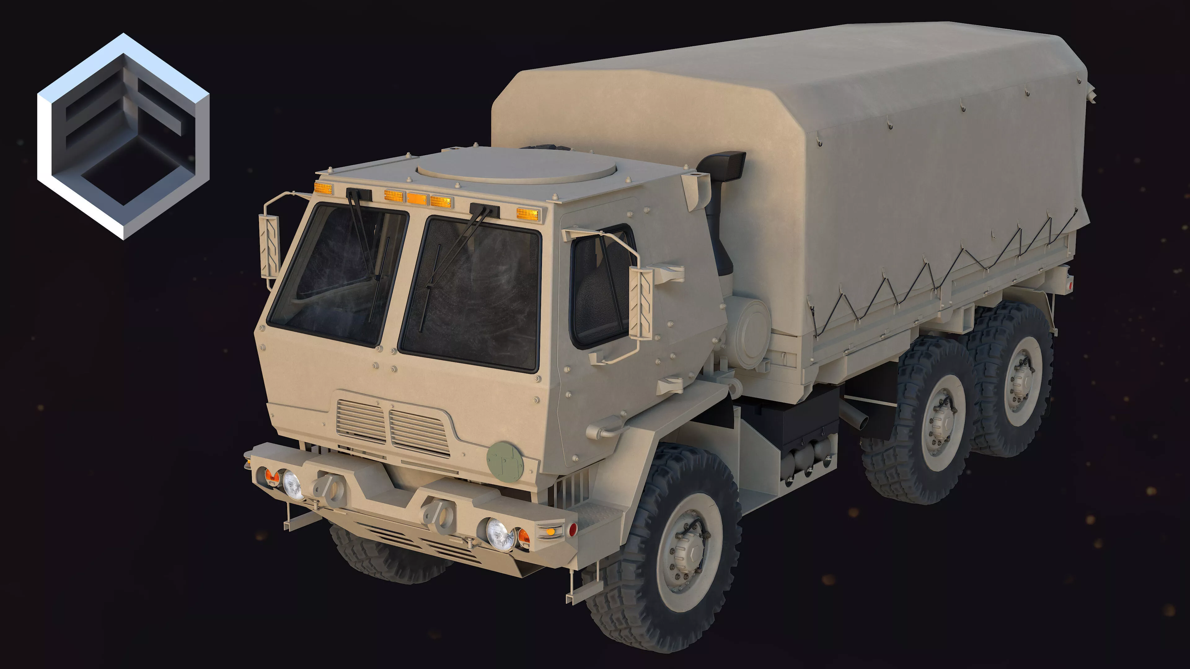 MTV M1083 Oshkosh Low-poly 3D model