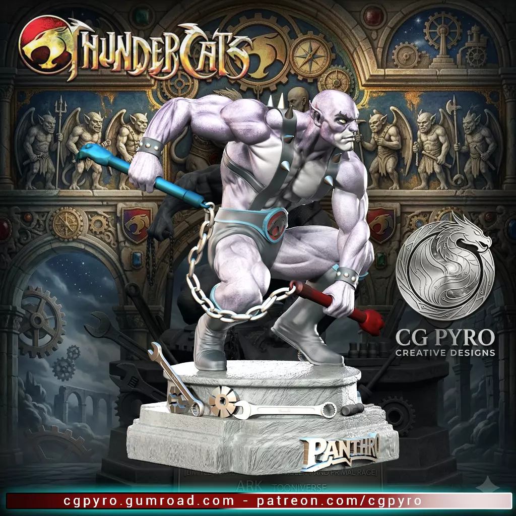 Thundercats Panthro STL 3d printing 3D print model