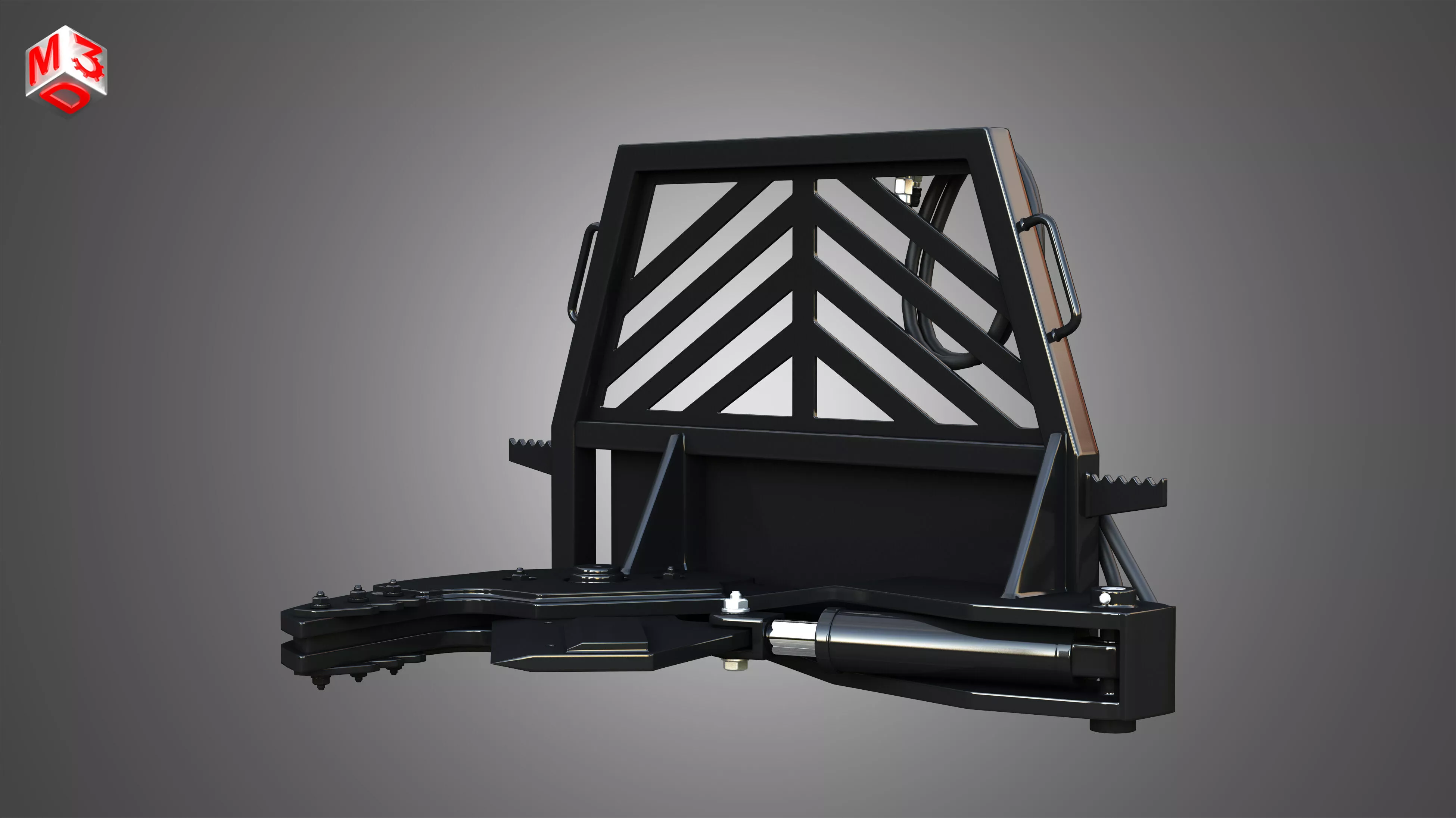Tree Shear Compact Track - Skid Steer Loader Attachment 3D model