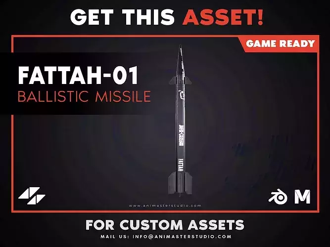 Fattah-01 Hypersonic Ballistic Missile - Military Weapon