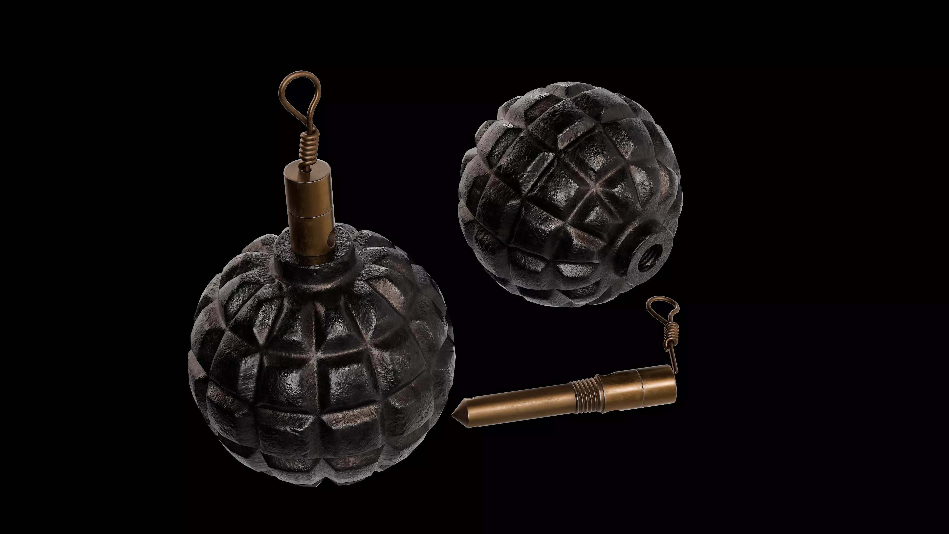 Kugelhandgranate Model 1913 Low-poly 3D model