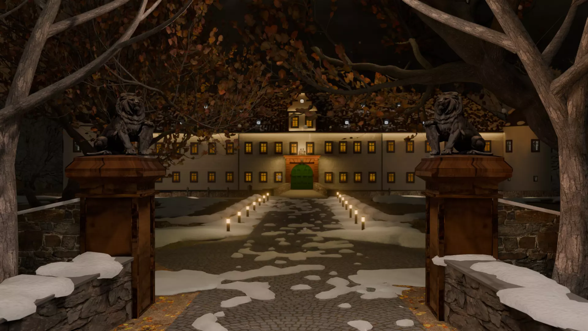 Schloss Heusenstamm Winter Environment 3D model