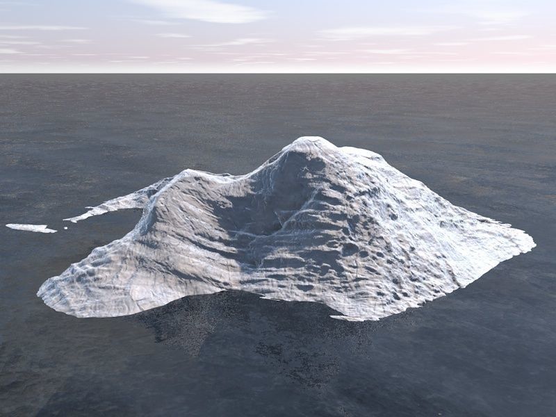 Iceberg Ice block Low-poly 3D model_3