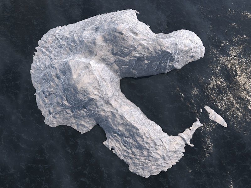 Iceberg Ice block Low-poly 3D model_5