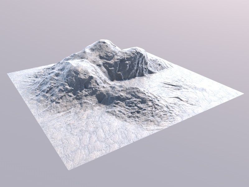 Iceberg Ice block Low-poly 3D model_6
