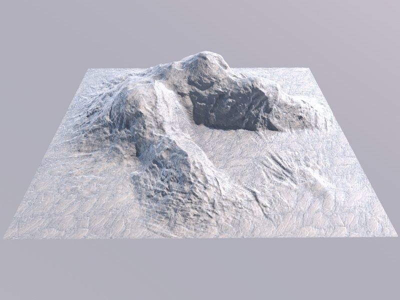 Iceberg Ice block Low-poly 3D model_7