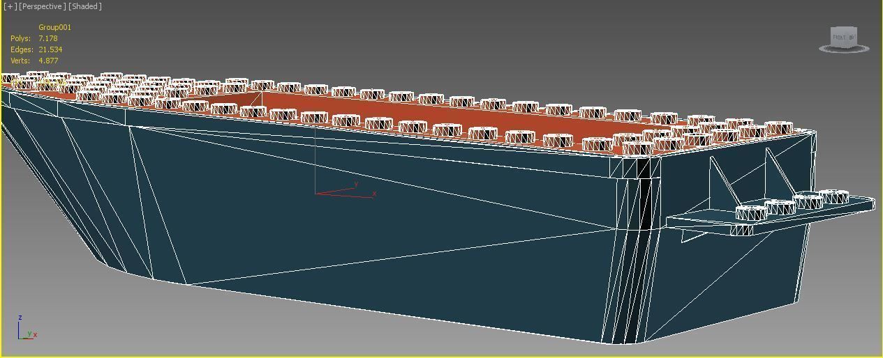 for LEGOman Game Boat hull floating 6x24x3   Low-poly 3D model_6