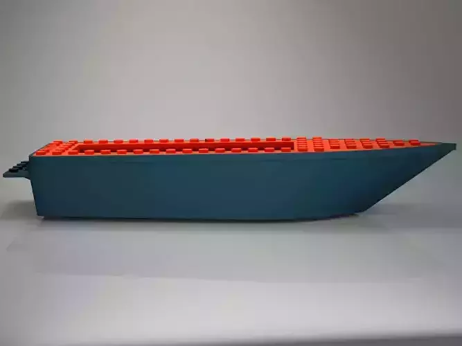 for LEGOman Game Boat hull floating 6x24x3   Low-poly 3D model