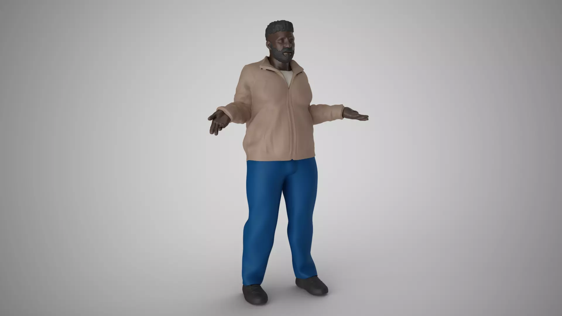 Confused Fat Man 3D print model