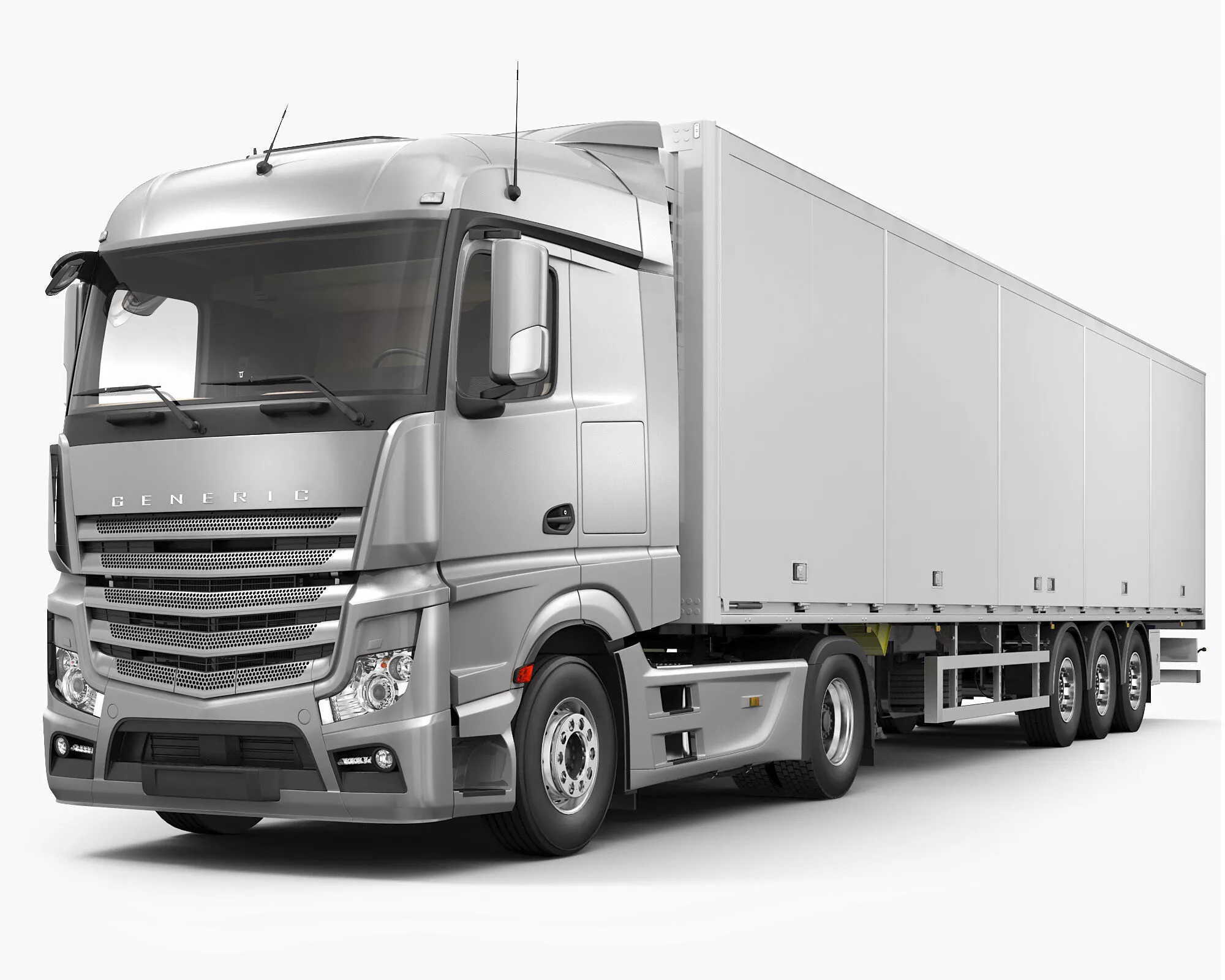 Generic Truck With Trailer 3D model