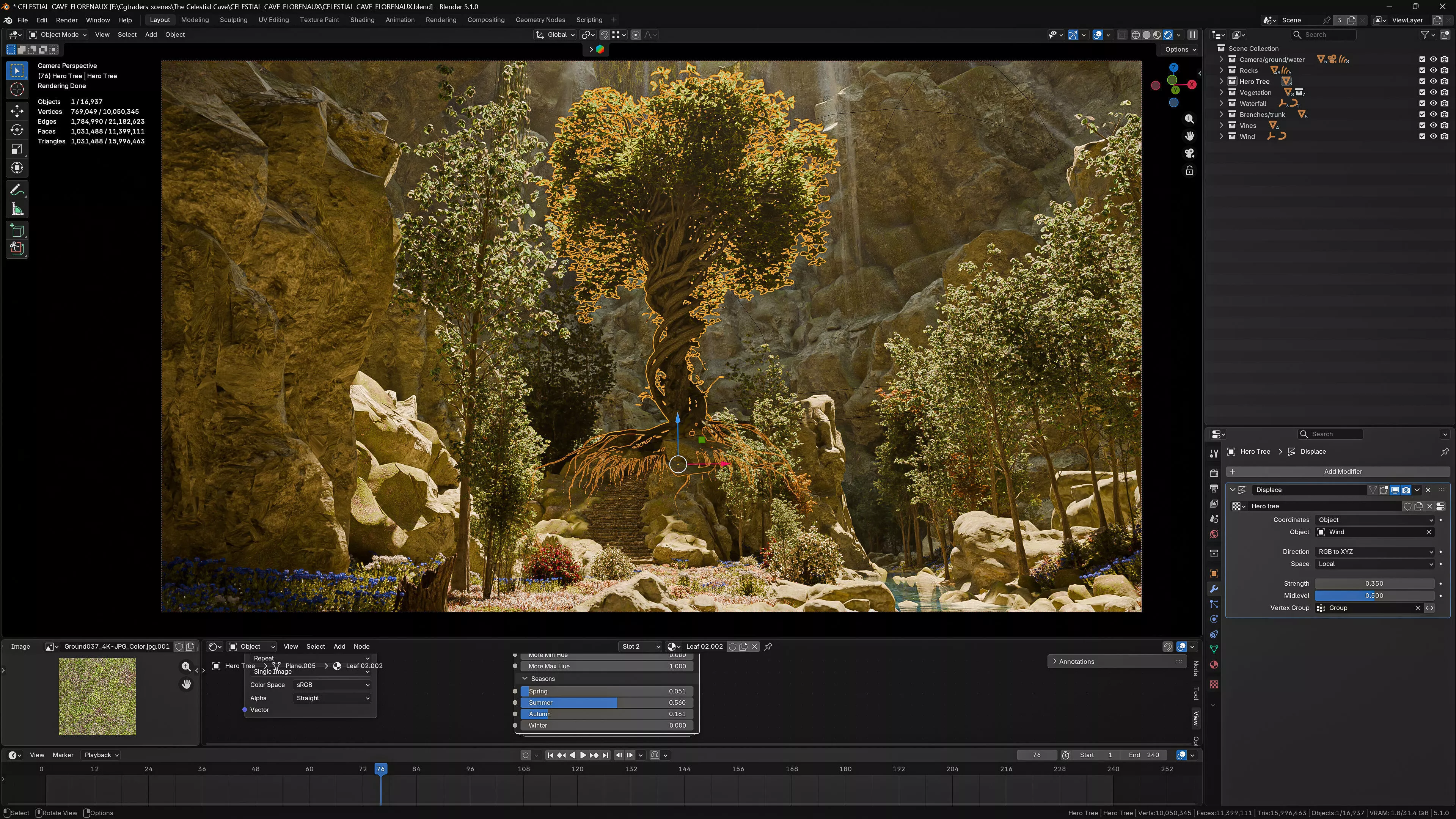 The Celestial Cave Full Blender Scene 3D model