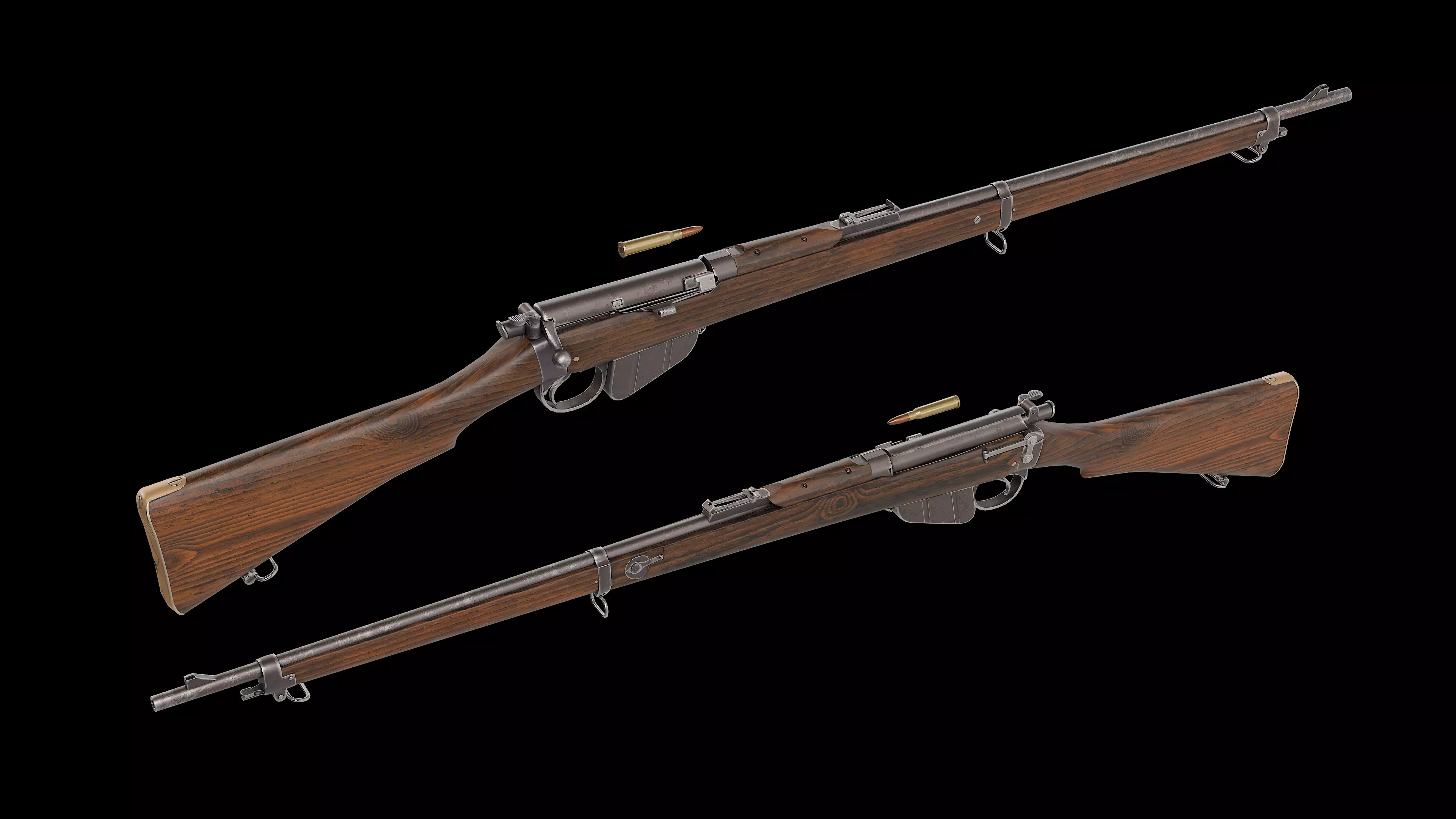 Magazine Lee Enfield MLE rifle Low-poly 3D model