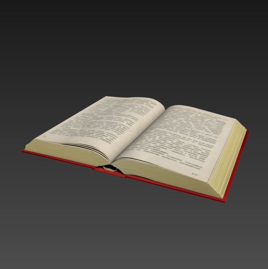 Open book 3D model_2