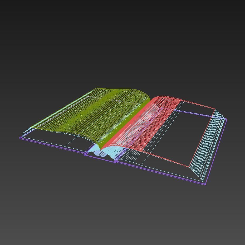 Open book 3D model_3