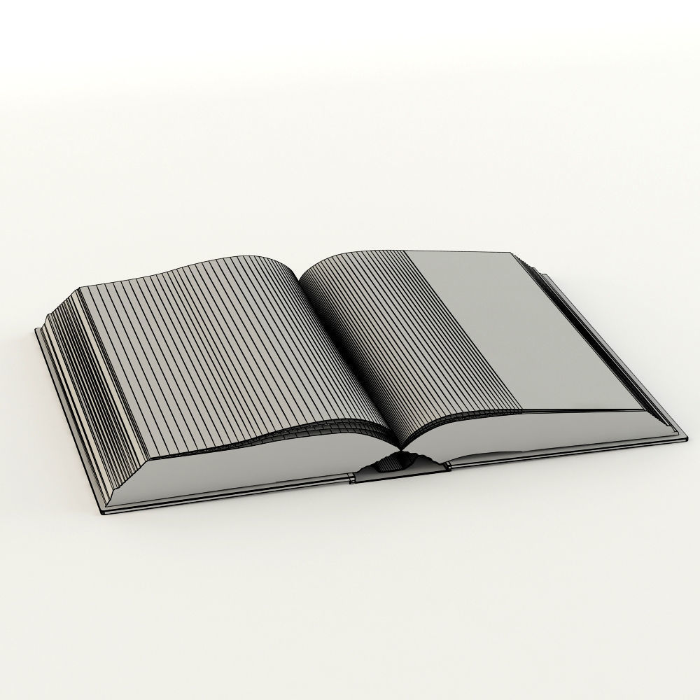Open book 3D model_1