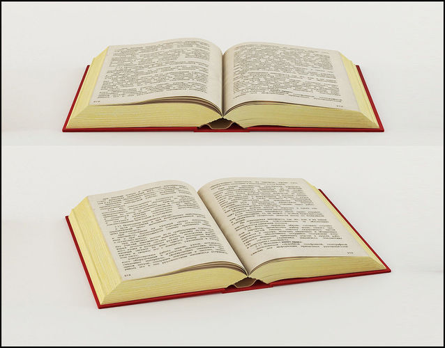 Open book 3D model