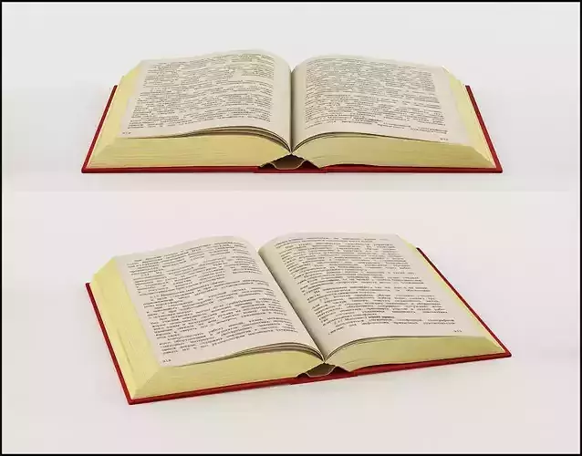Open book 3D model