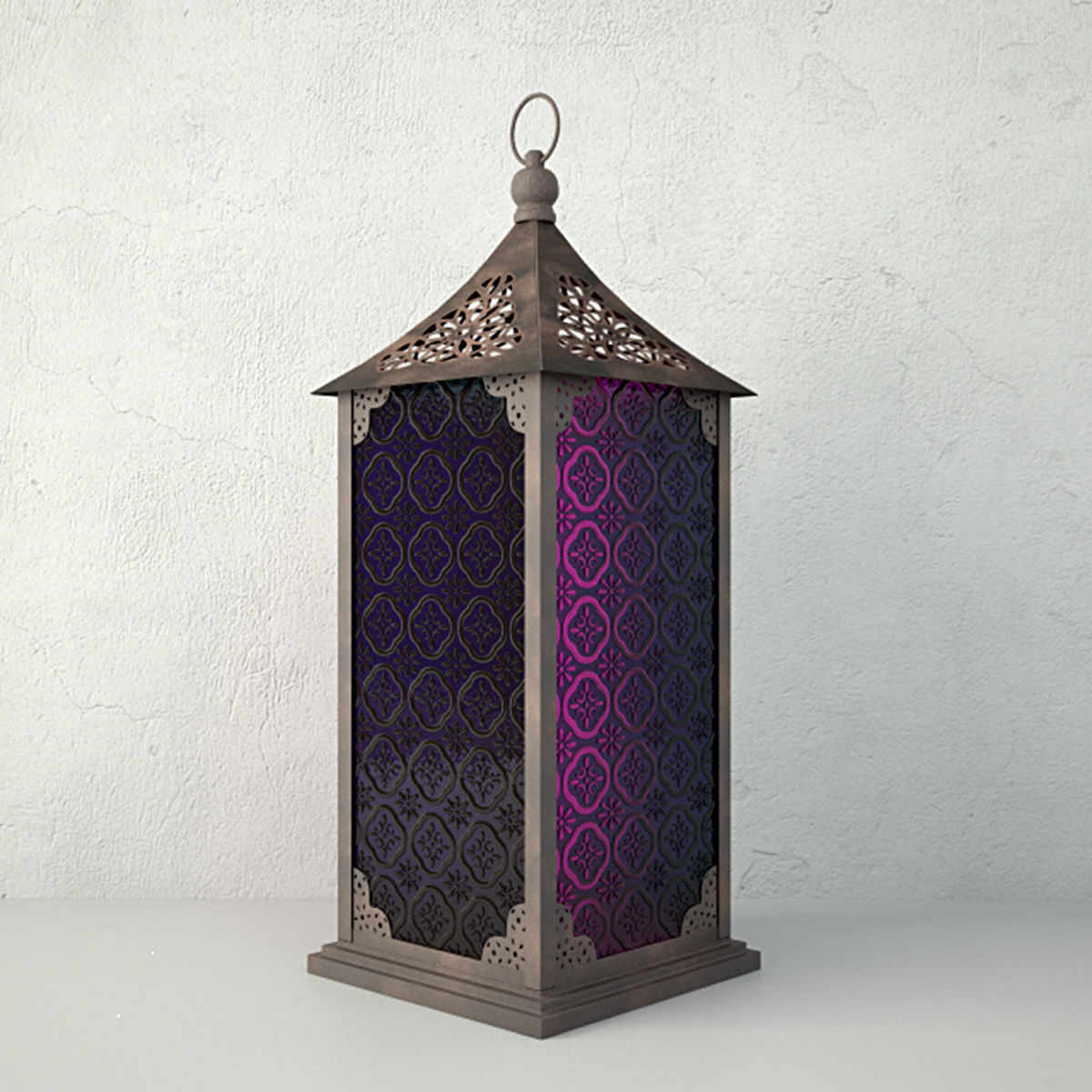 Standing Metal Lanterns 3D model_4