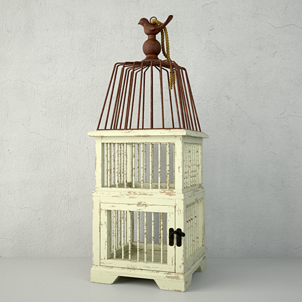 Antiqued Decorative Birdcages 3D model_3