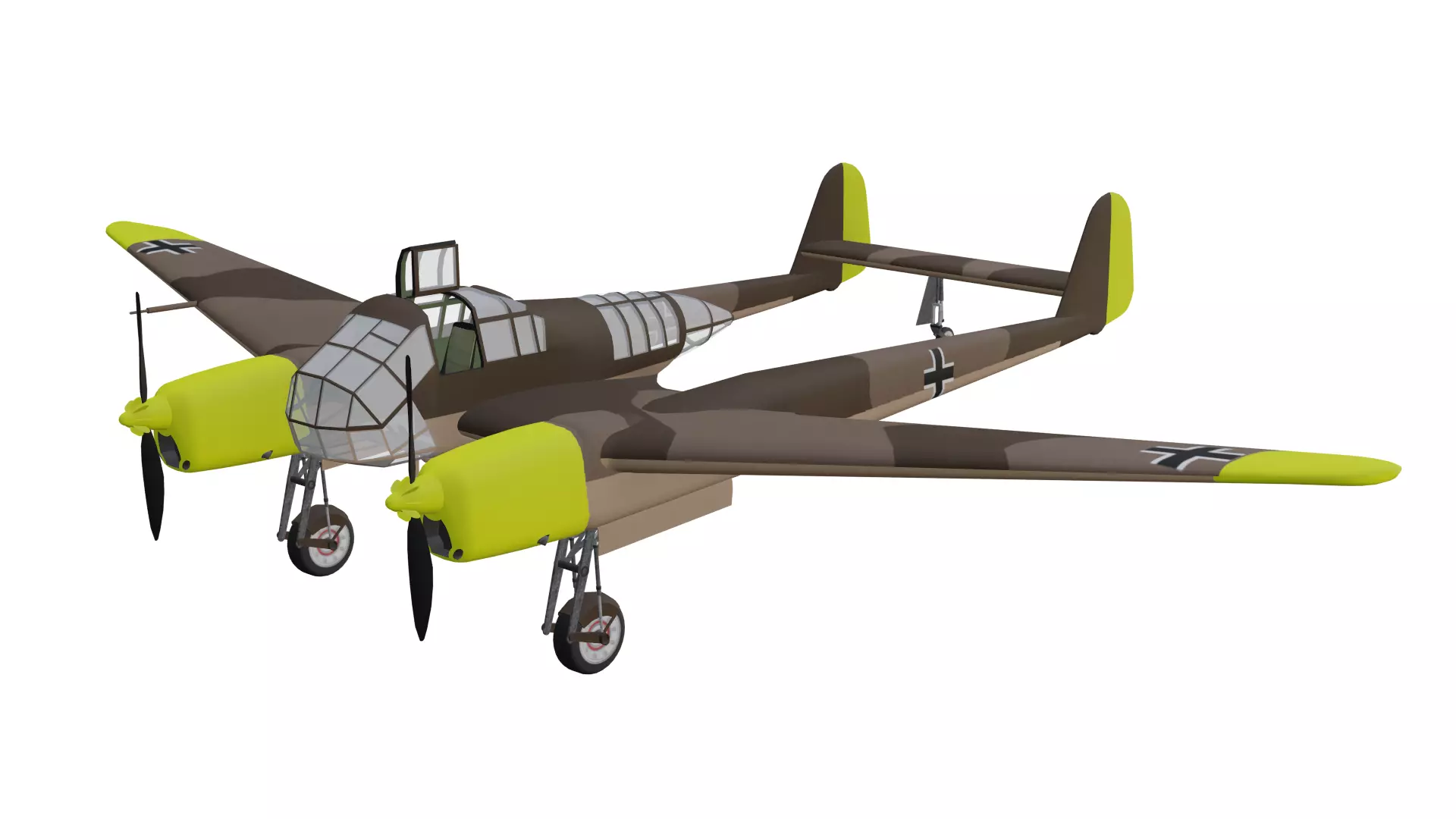 Focke-Wulf F 19 Ente Low-poly 3D model