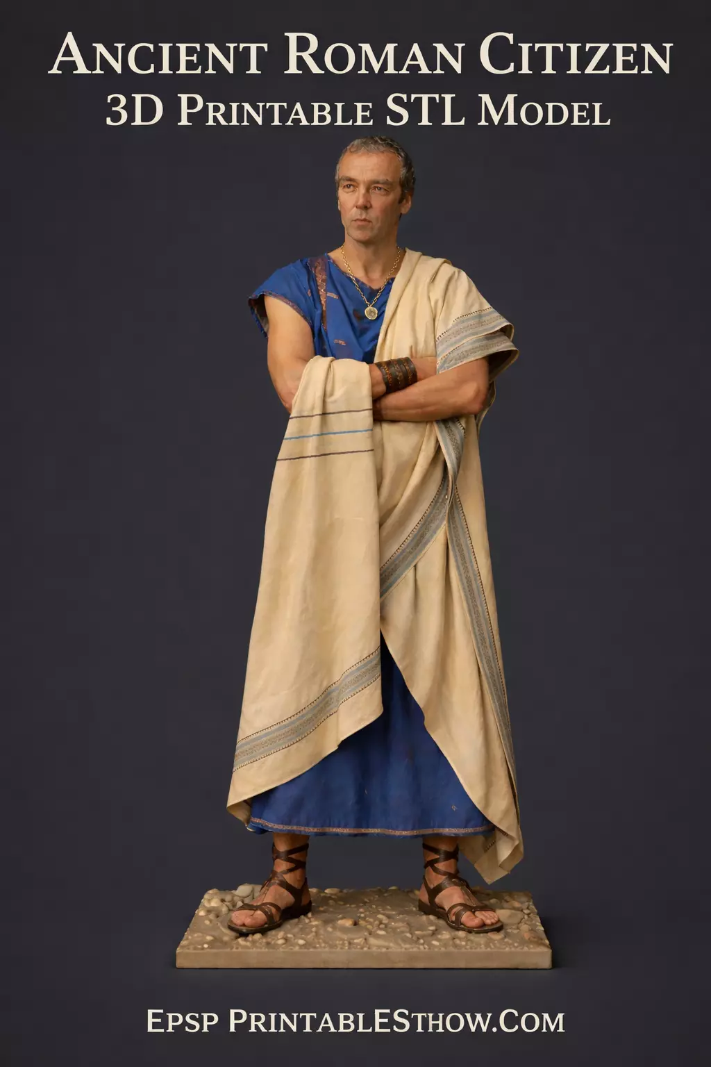 Ancient Roman Citizen STL File 3D print model