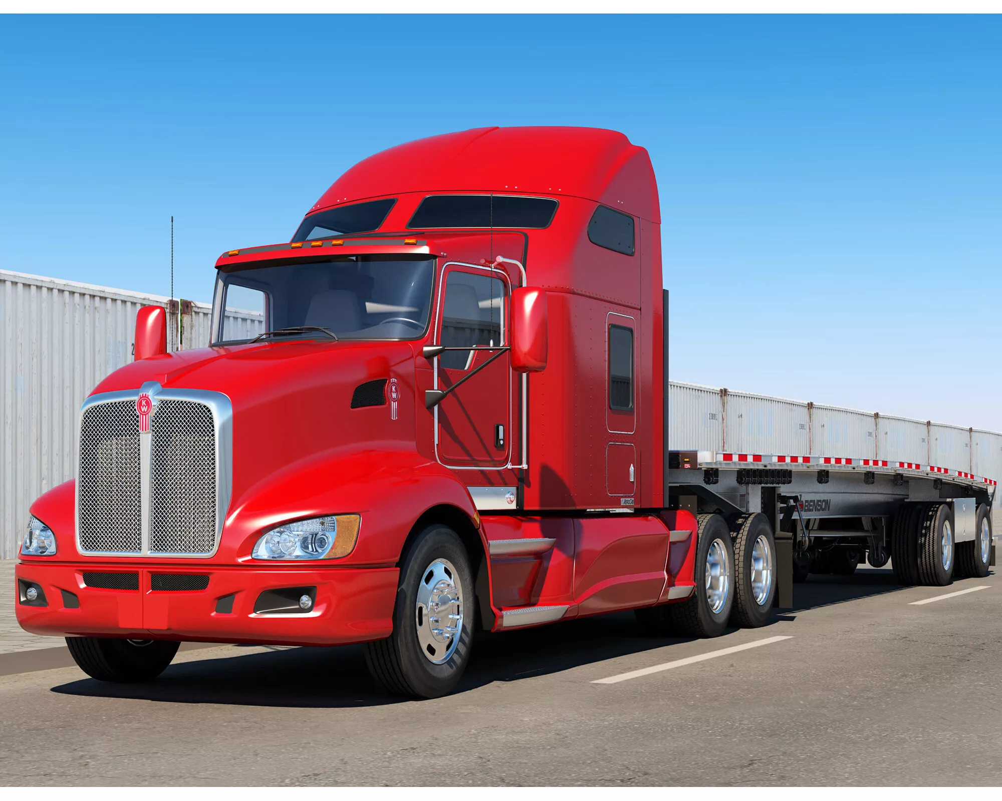Kenworth T660 Flatbed 3D model