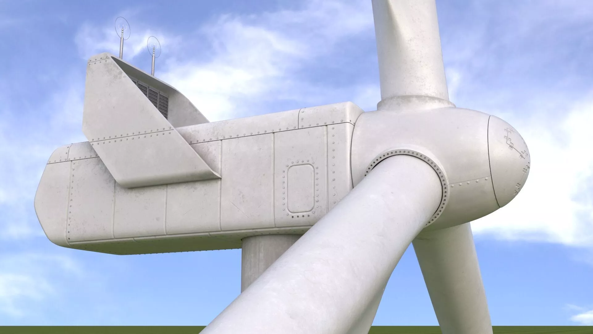 Wind Turbine PBR 3D model