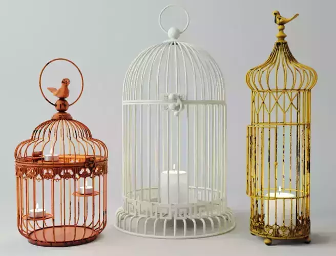 Cage Candle Holders 3D model