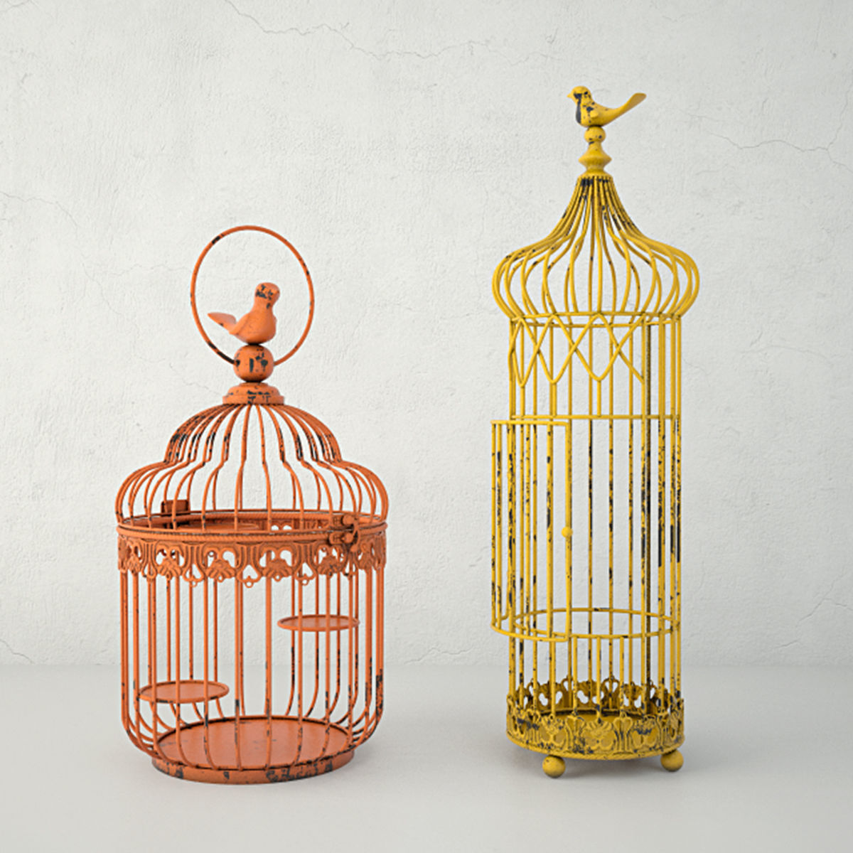 Cage Candle Holders 3D model_3