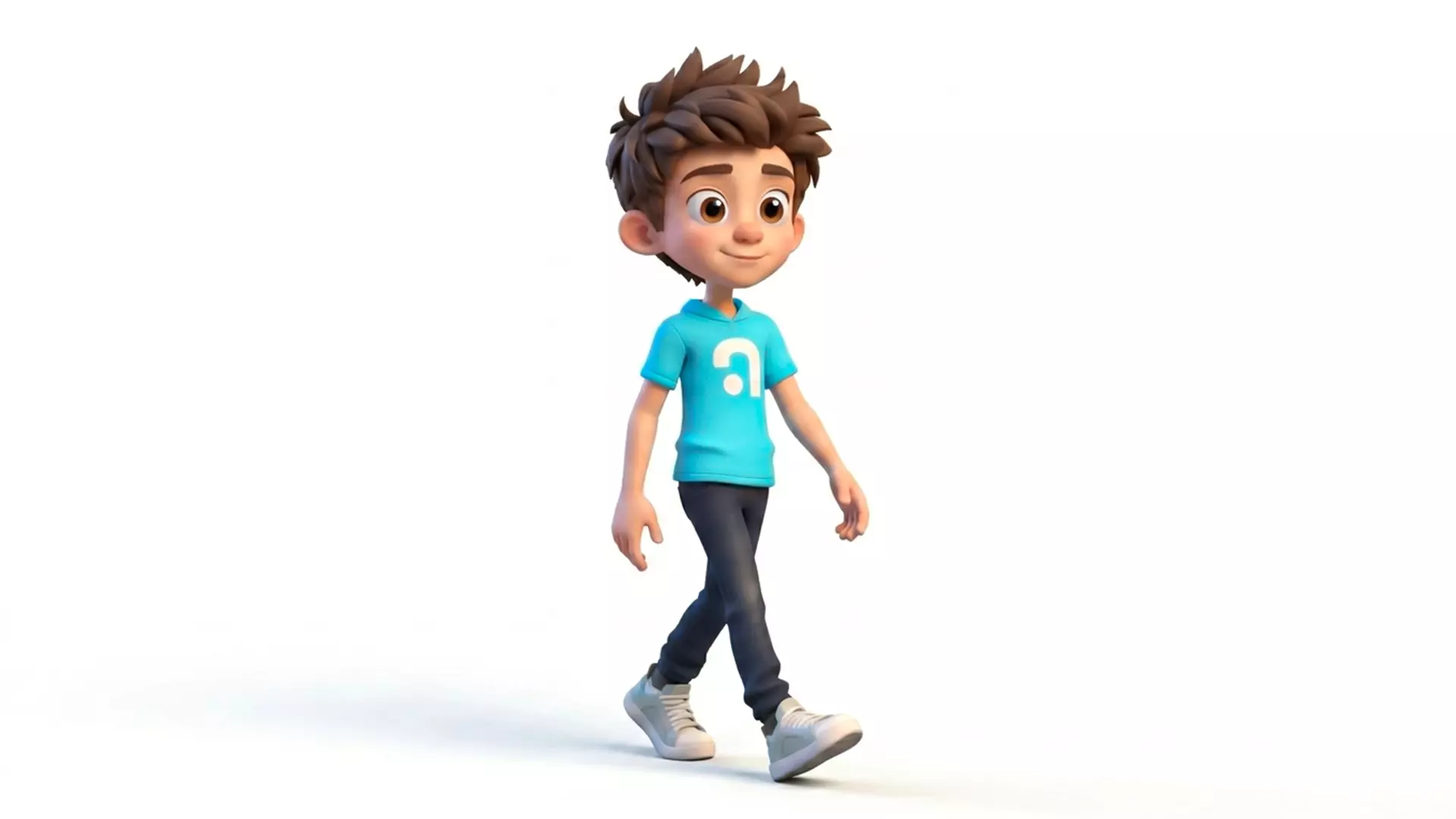 Cute Cartoon Boy 3D Model Stylized Game Character Low-poly 3D model