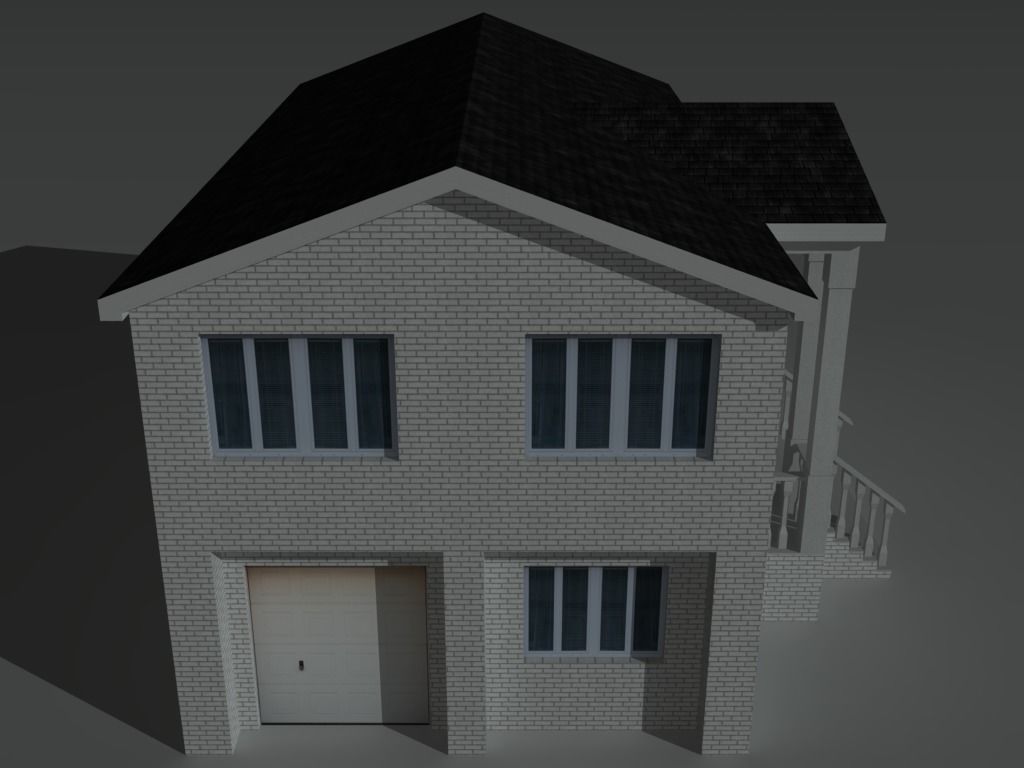 House 10 Low-poly 3D model_7