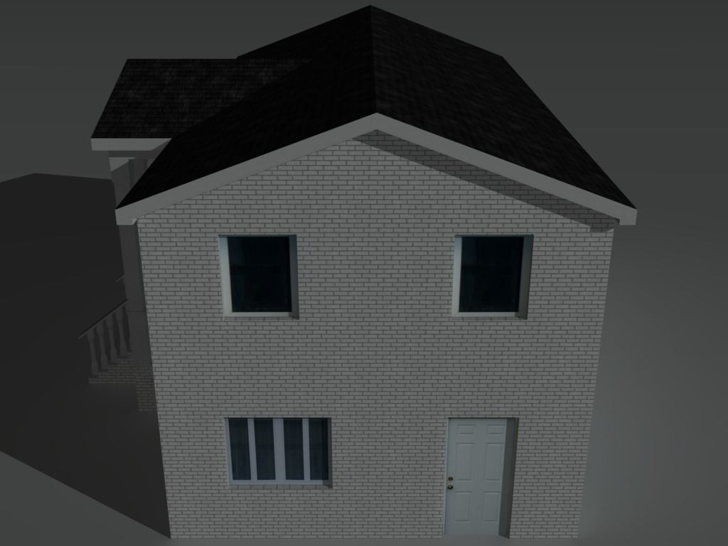 House 10 Low-poly 3D model_3