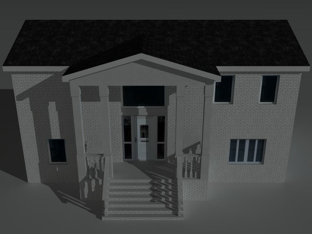 House 10 Low-poly 3D model_1