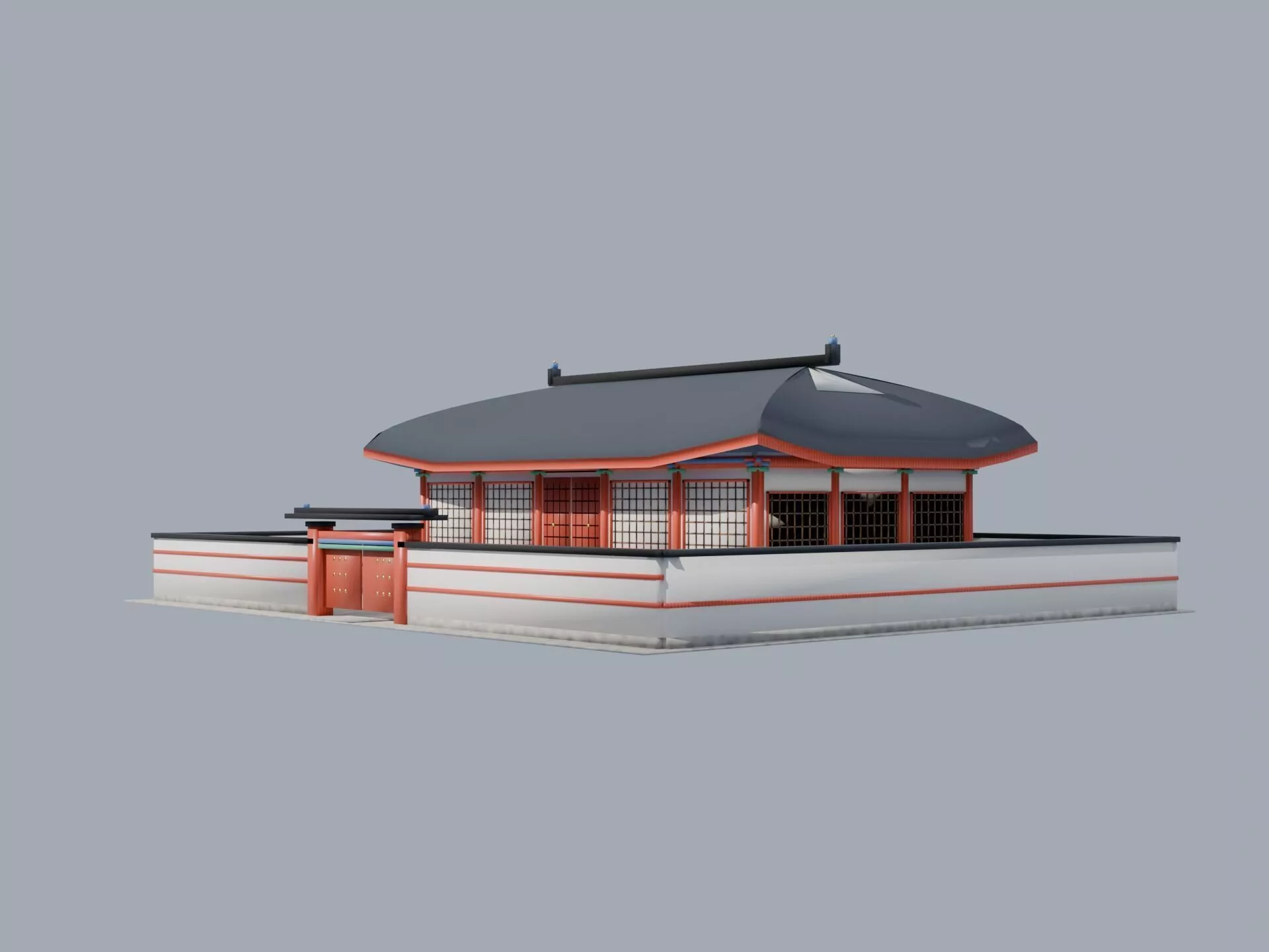 Korean Palace Hanok - Royal Architecture 3D Model PBR Low-poly 3D model