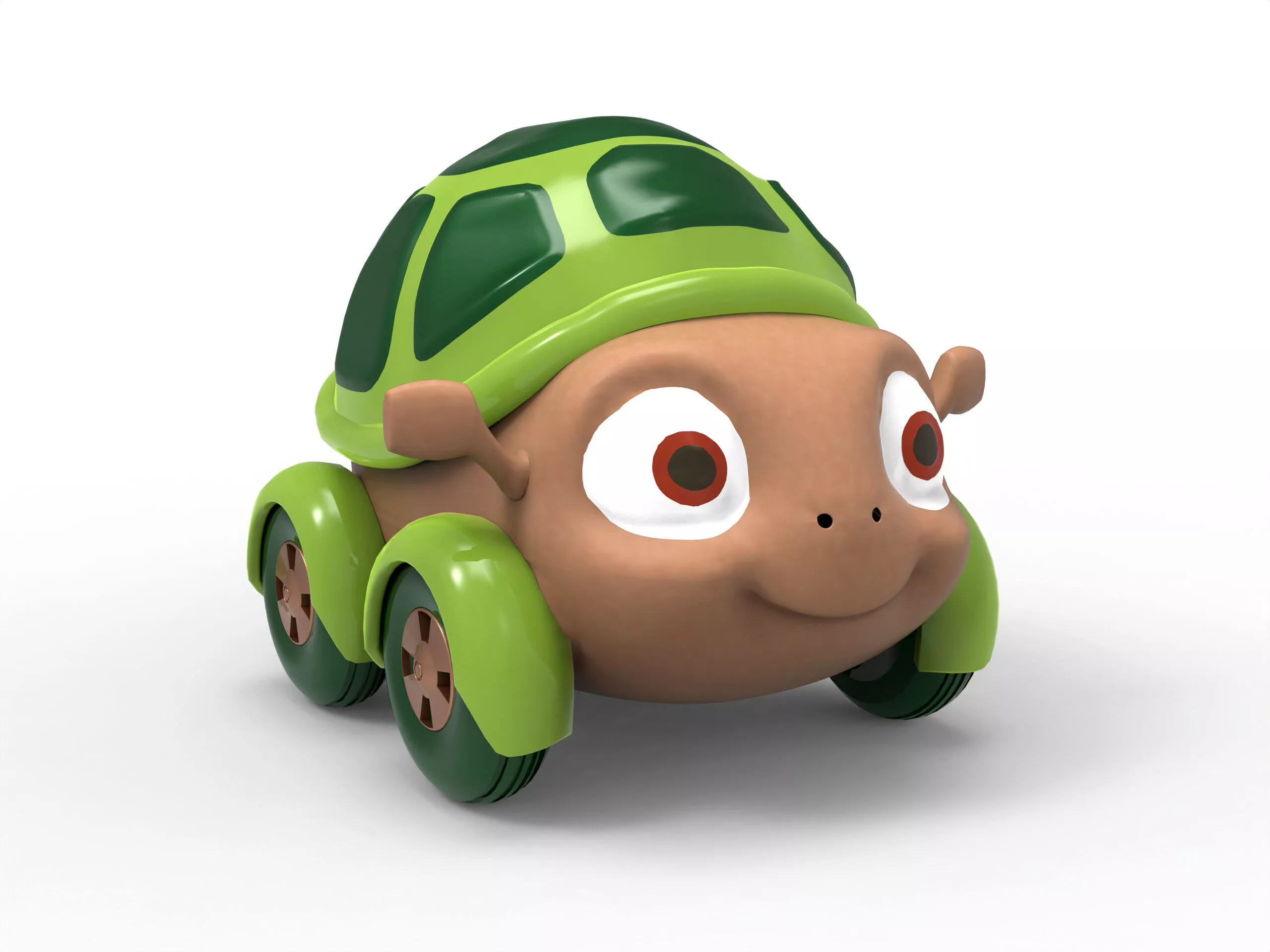 Cute Cartoon Car Turtle Car 3D model