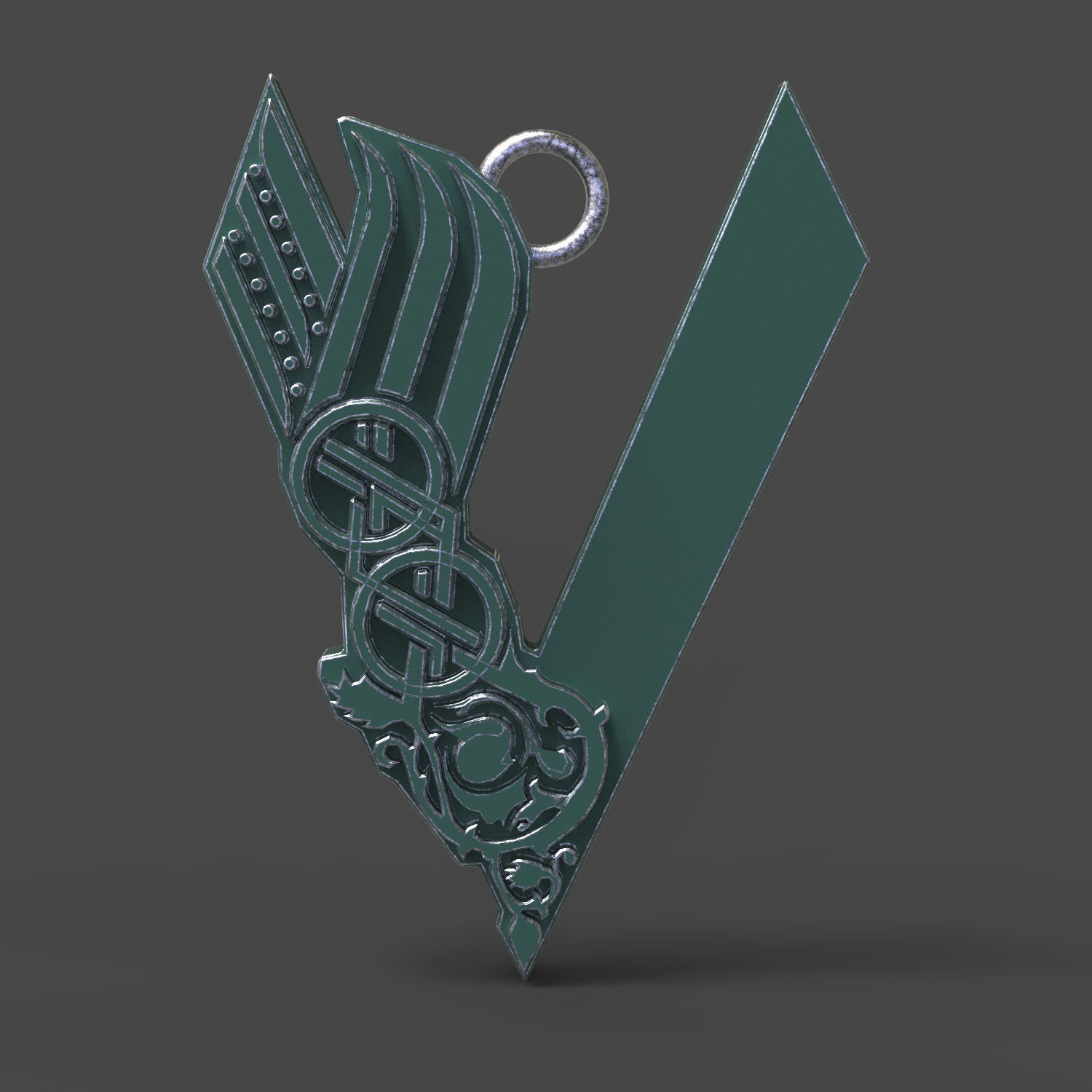 Pendant Vikings 3D print model_2