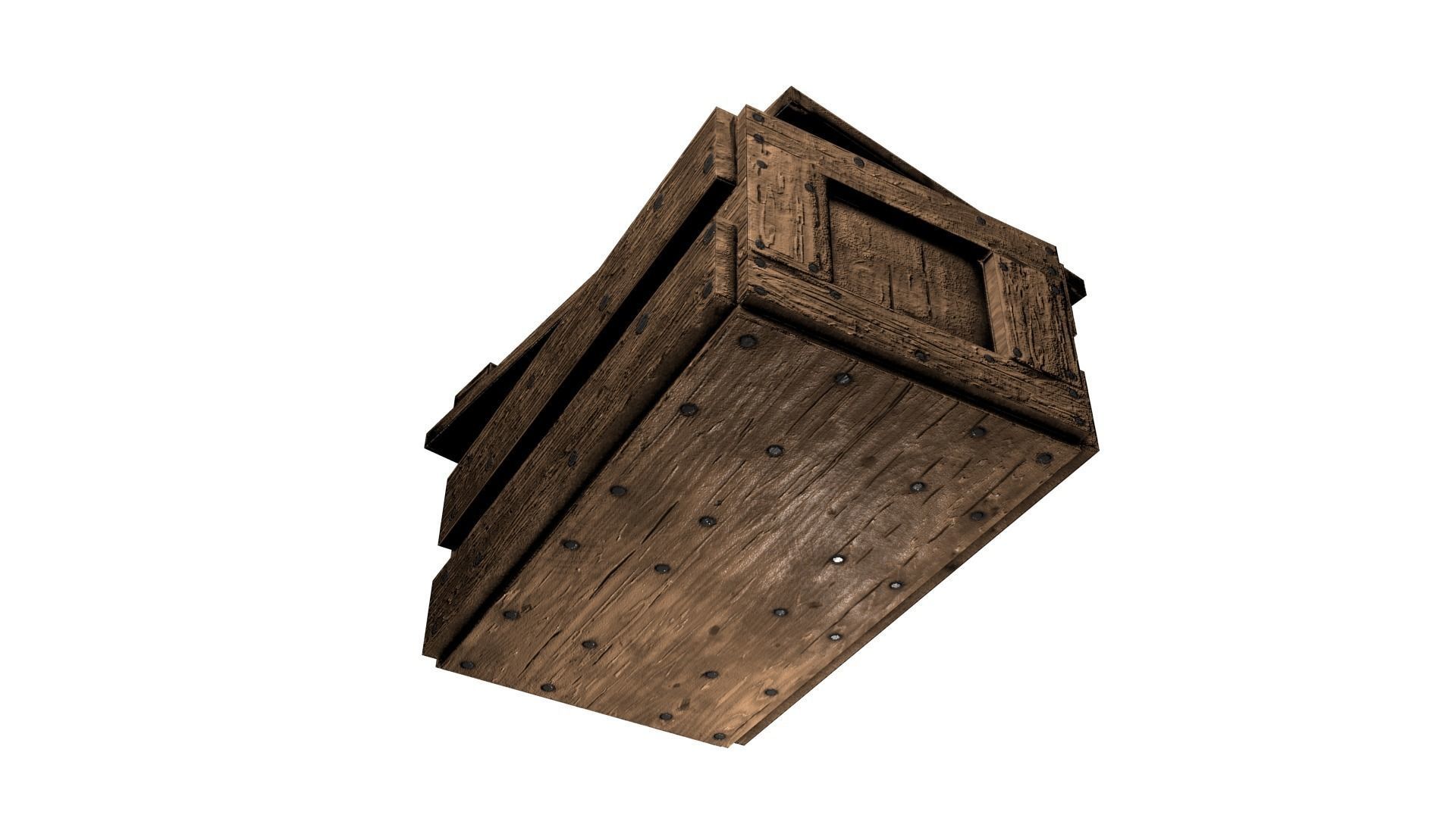 Wooden Ammo Crate -- Game-Ready Low-poly 3D model_2